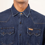 DARK BLUE BUFFALO DENIM SHIRT