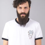 CAMISETA VOODOO SISTER RINGER BLACK AND WHITE
